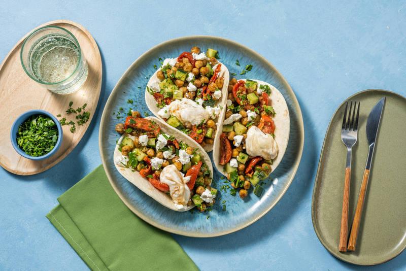 Wraps pois chiches grillés & fromage frais