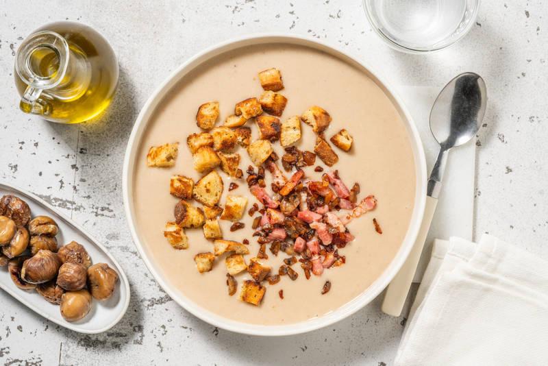 Soupe de marrons & lardons