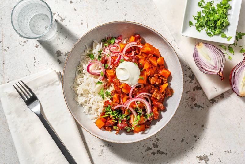 Chili con carne & potimarron