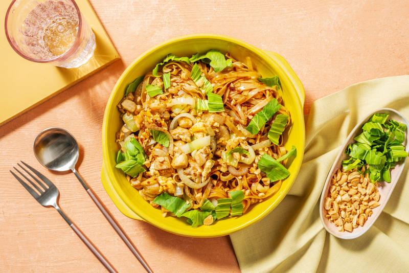 Pad see ew : nouilles de riz sautées à la thaï