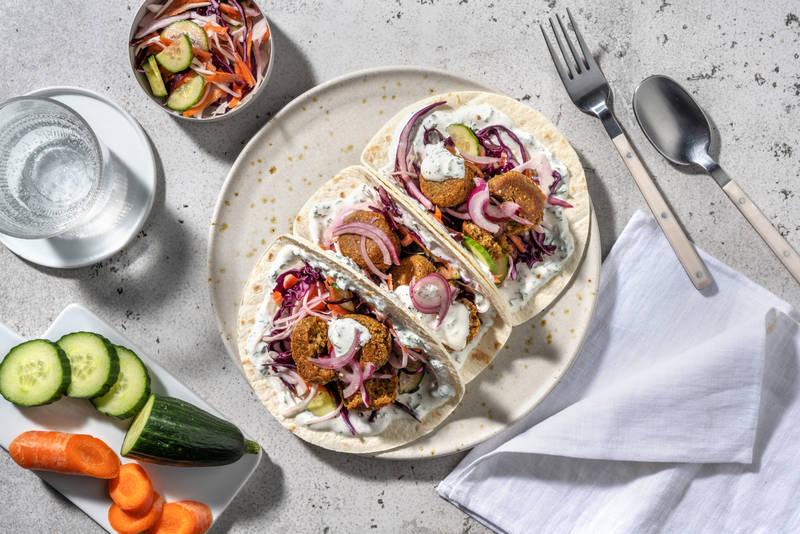 Wraps aux falafels & sauce yaourt-tahini