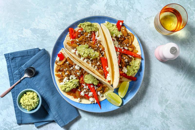 Fajitas de poivrons & champignons grillés