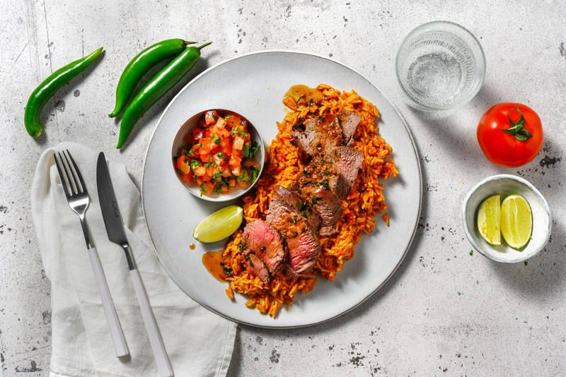Carne asada : pavé de bœuf à la mexicaine