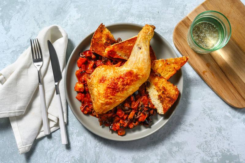Poulet doré & légumes façon caponata sicilienne