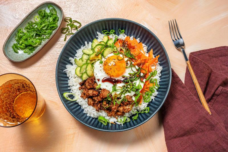 Bibimbap coréen porc haché & sésame