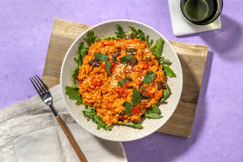 Risotto tomate, basilic & coco