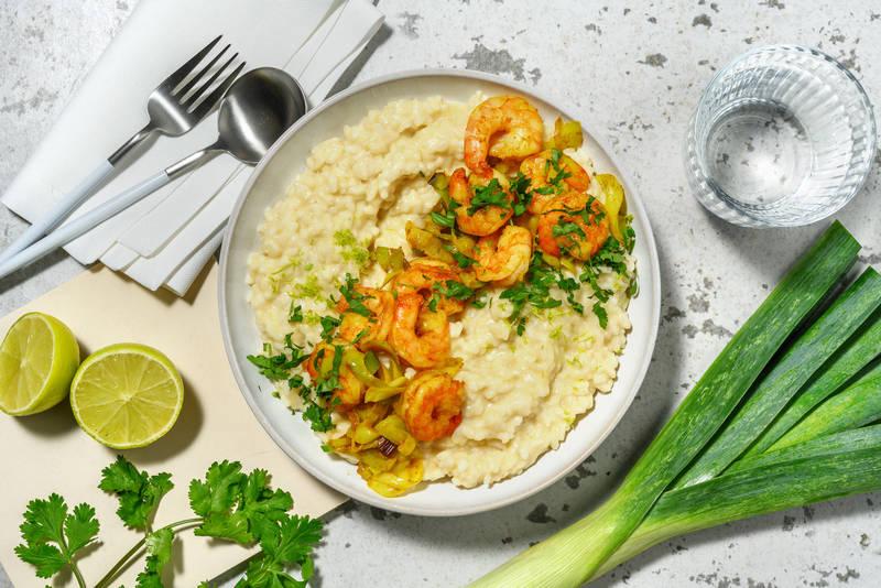 Risotto « sans effort » aux crevettes & curry