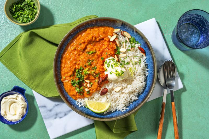 Masoor Dal : lentilles corail, coco & curry
