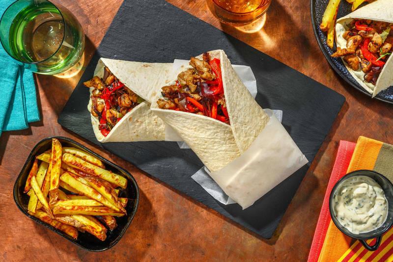 Wraps poulet façon kebab & sauce blanche