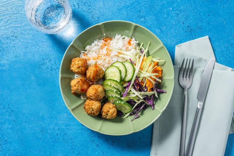 Buddha bowl de boulettes veggie & riz