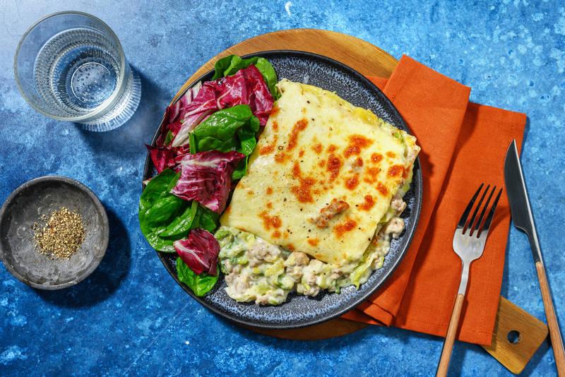 Lasagne d'hiver au chou & porc haché