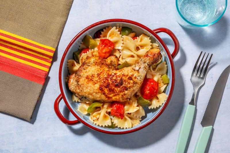 One tray : poulet rôti & tomates confites