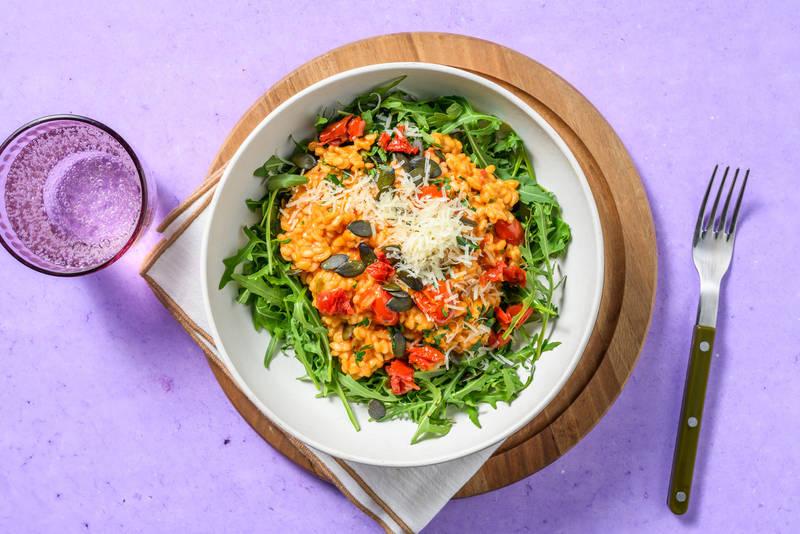Risotto tomate, coco & pecorino