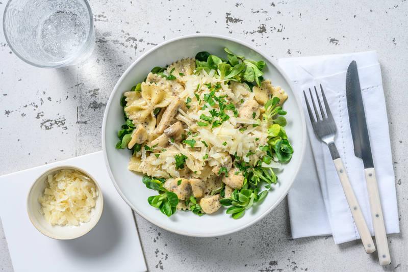 Farfalle aux saveurs boisées & pecorino