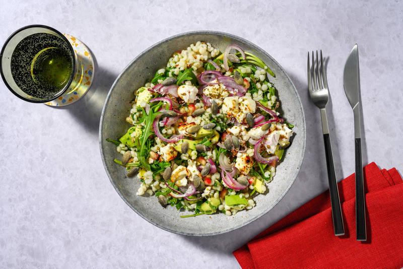 Salade couscous perlé & sa feta AOP rôtie