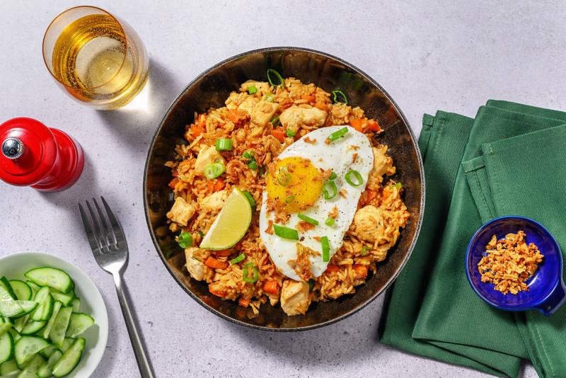 Nasi Goreng : riz sauté au poulet Label Rouge