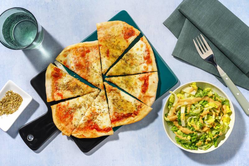 Pizza 3 fromages : mozza, bleu & gouda