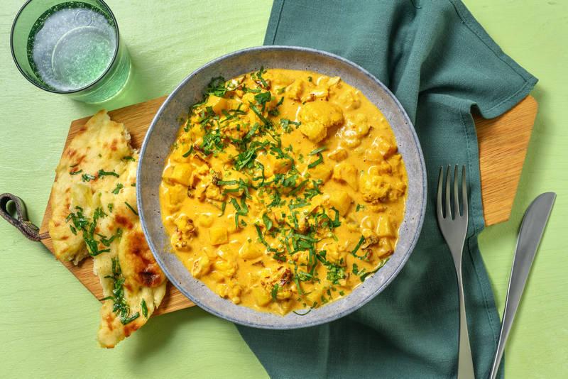 Korma indien de chou-fleur