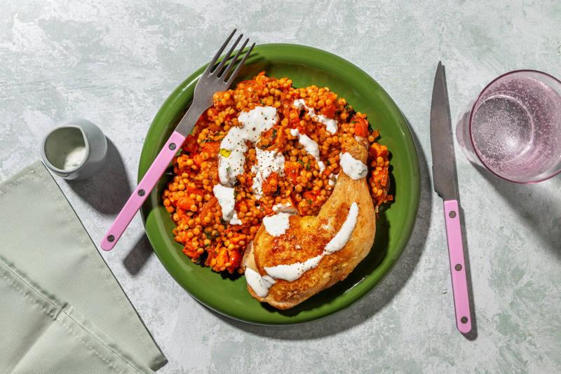 Poulet Label Rouge & couscous perlé à l'orientale