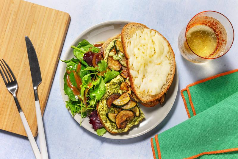Croq'Foot : courgette, basilic & duo de fromages