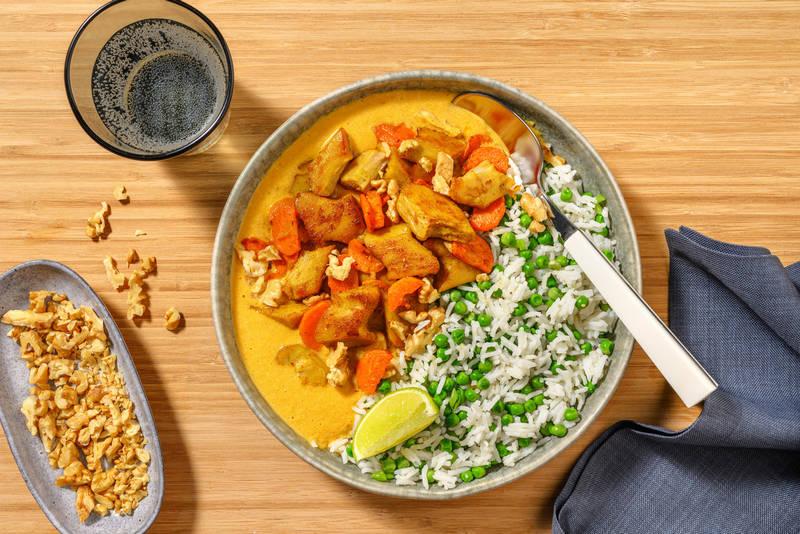 Le Végé : Émincés veggie & sauce makhani à l'indienne