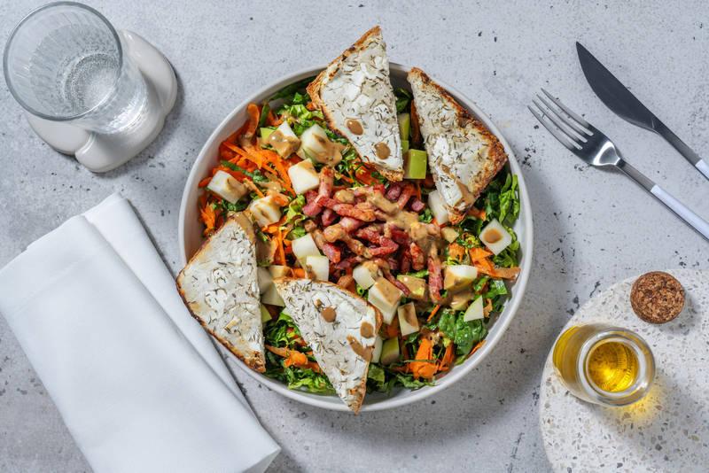La Végé Gourmande: chèvre chaud & lardons végétaux