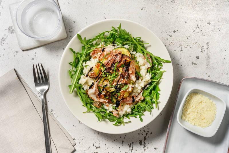 Risotto verdi de courgette & coppa di Parma