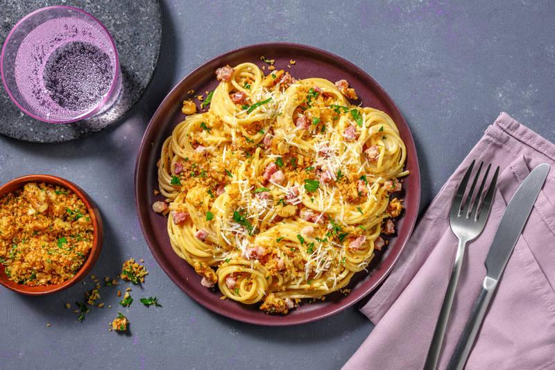 Carbo à la française aux spaghetti complets