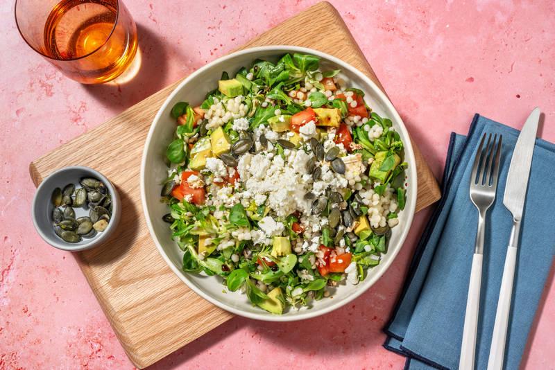 Bowl de couscous perlé, crudités & avocat