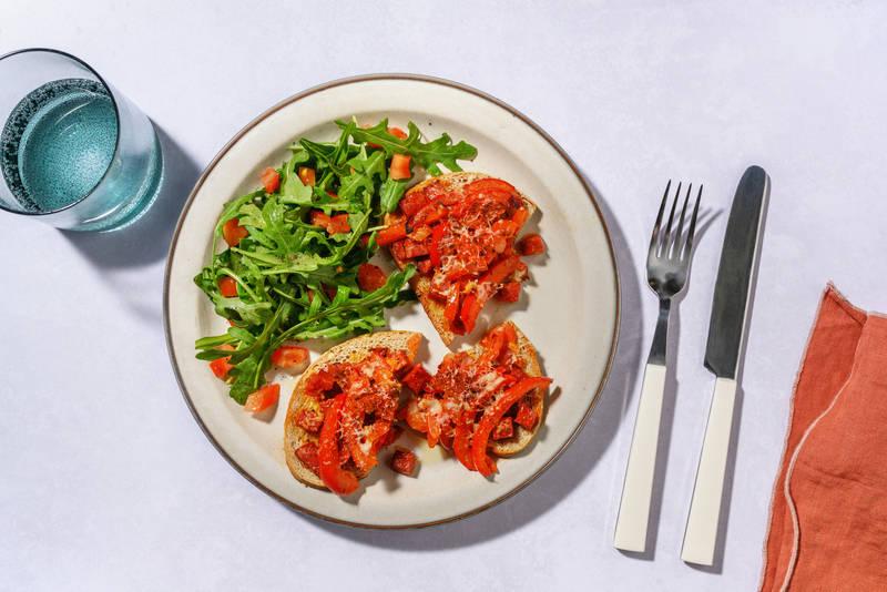 Bruschetta chorizo-poivron à l'espagnole