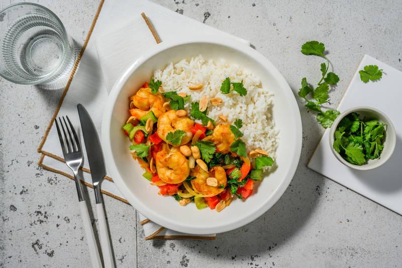 Crevettes sautées à la sauce aigre-douce