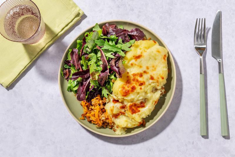 Shepherd's Pie au haché végétal & sauce BBQ