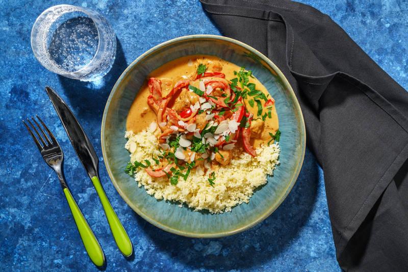 Mijoté de poulet & confit d'abricots