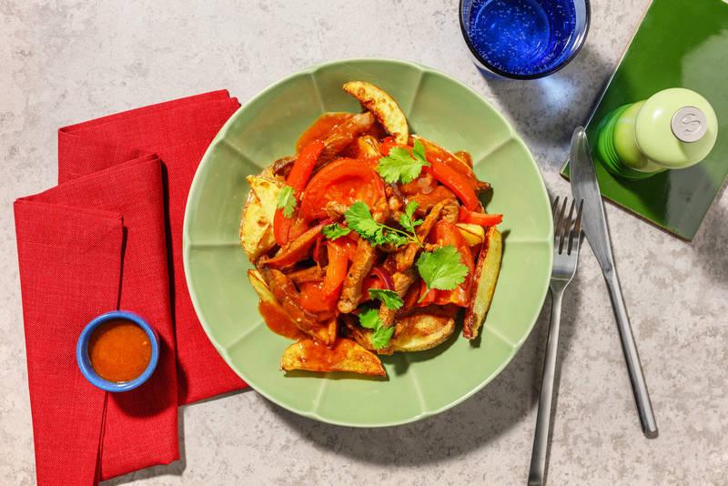 Bœuf piquant sauté façon lomo saltado péruvien