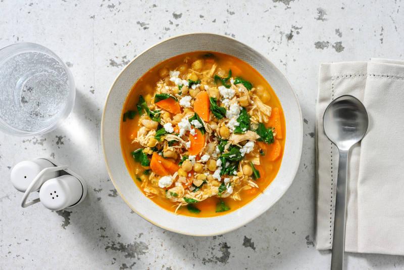 Soupe poulet Label Rouge au cumin & pois chiches