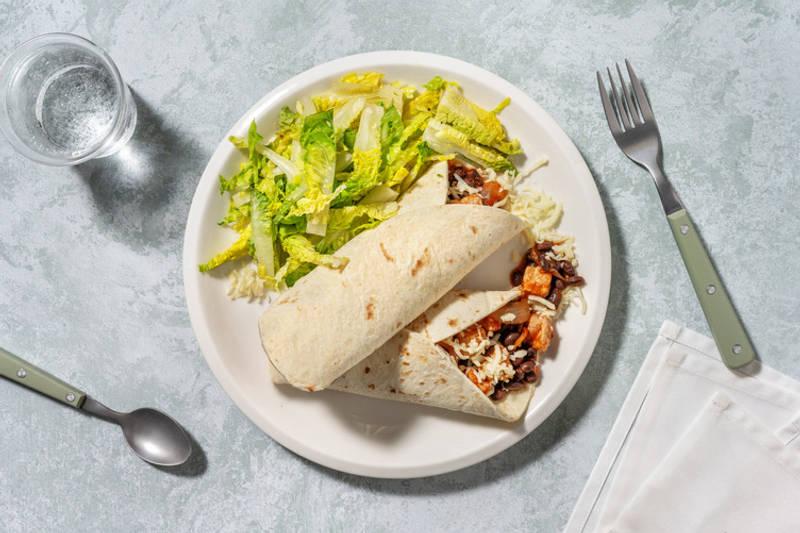 Burritos au porc mariné & haricots à la mexicaine