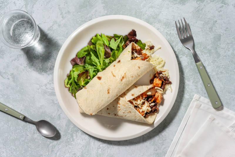 Burrito au porc mariné & haricots à la mexicaine