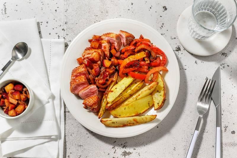 Canard grillé & compotée de prunes au paprika