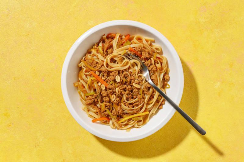Nouilles de riz express au haché végétal