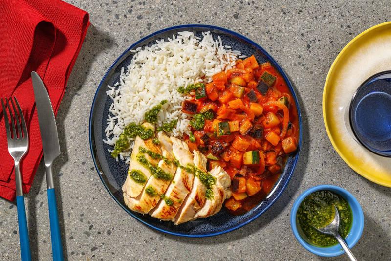 Filet de poulet & sa ratatouille française