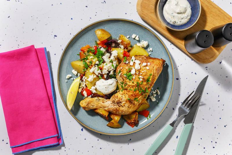 Tout au four : poulet rôti à la grecque