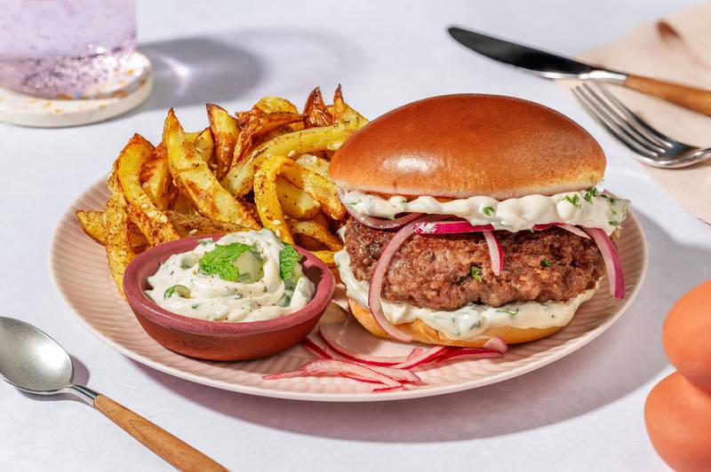 Burger de bœuf au zaatar & aïoli persillé