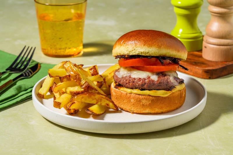 Burger de steak végétal & chutney d'oignons