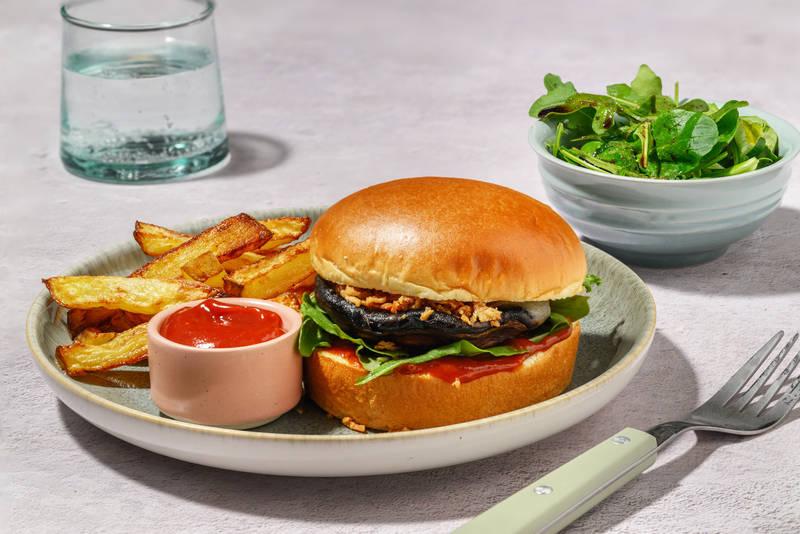 Burger veggie : portobello BBQ & cheddar
