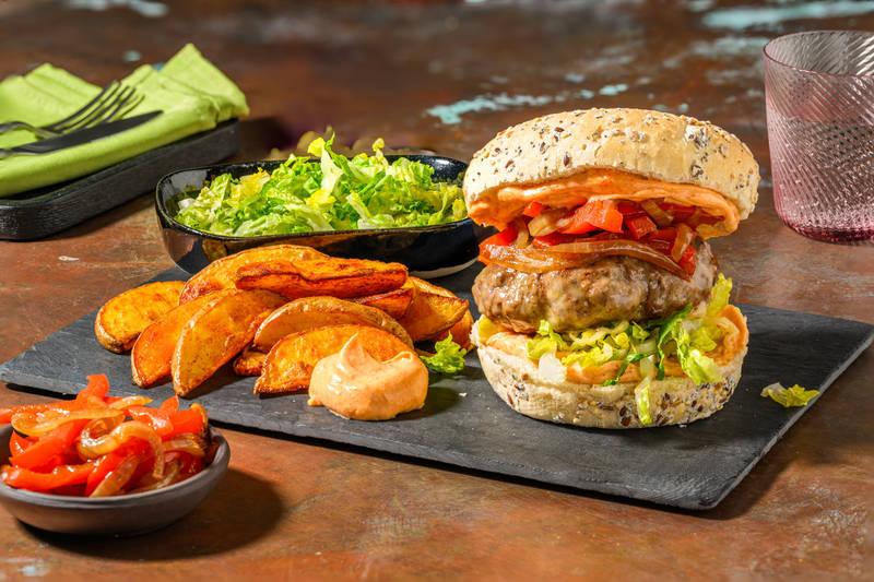 Le Burger Basque : Ossau-Iraty AOP & poivron