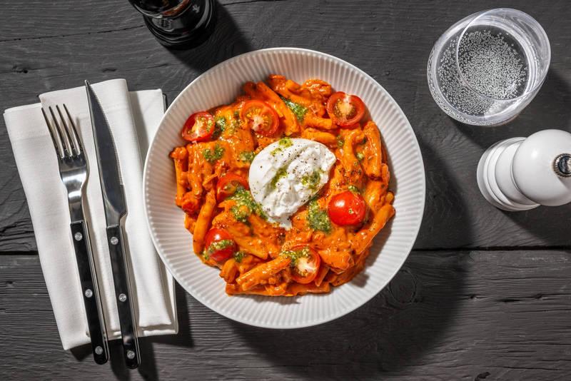 Casarecce tomates & burrata per la Mamma