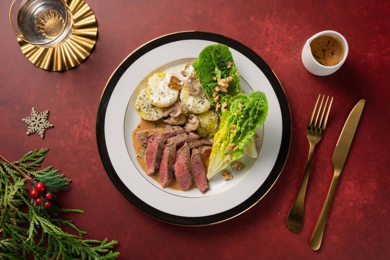 Bavette grillée & gratin saveur truffe