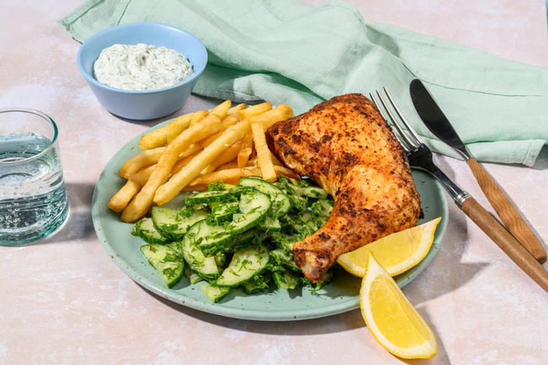 Poulet Label Rouge BBQ, frites & sauce ranch