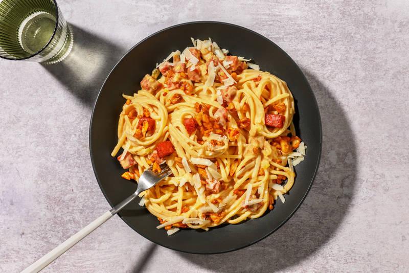 Fusilli complets chorizo & crème à l'espagnole