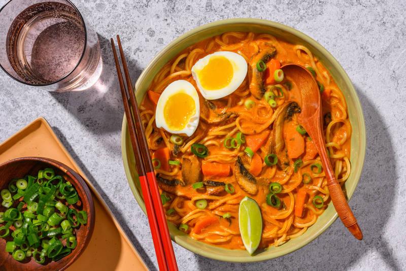 Curry laksa de nouilles complètes & coco